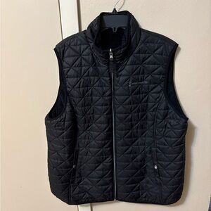Free Country Black Quilted Puffer Vest Full Zip Sz XXL chest 48 length 28